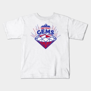 Defunct Detroit Gems Basketball Team Kids T-Shirt